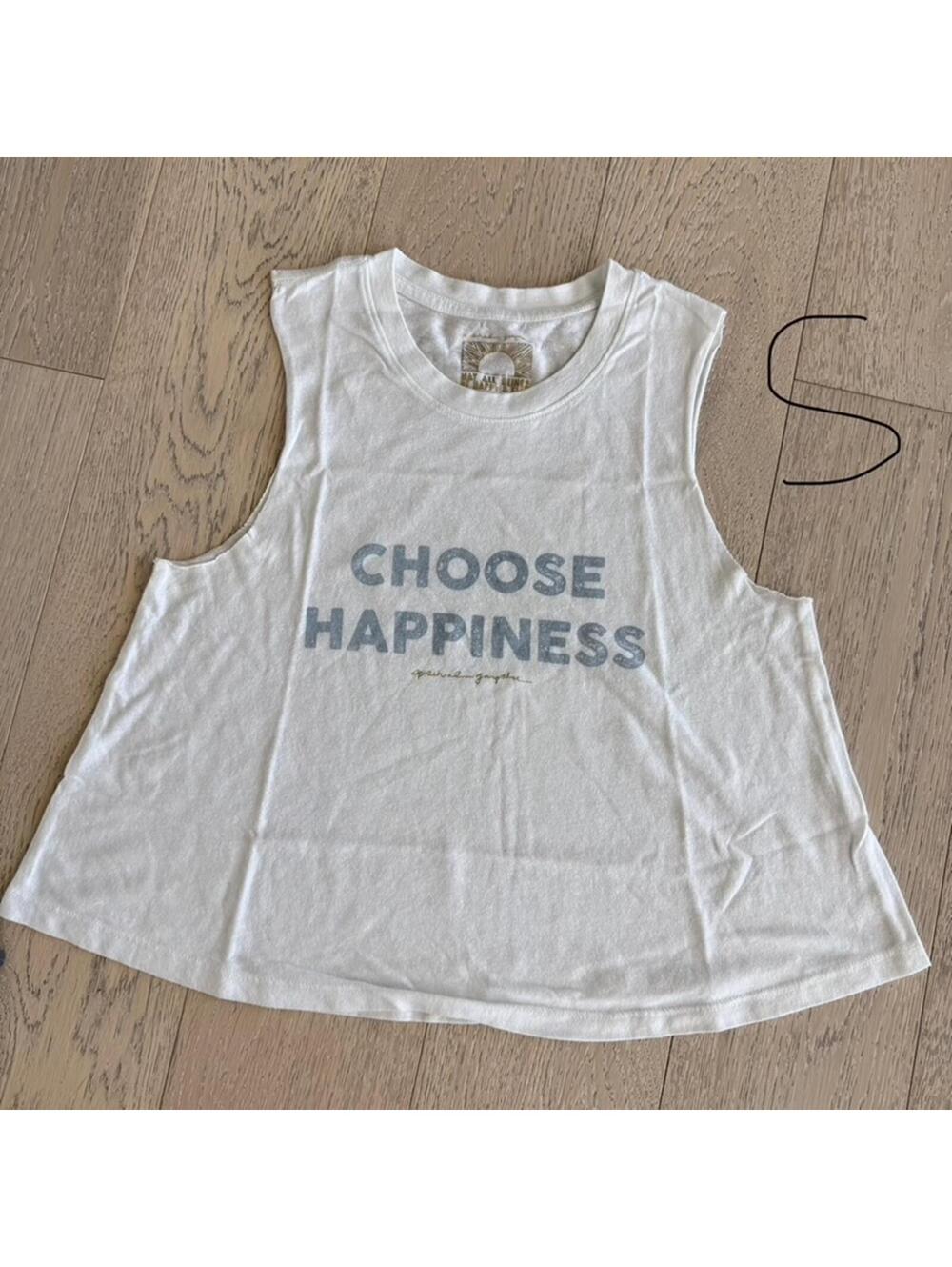 Spiritual Gangster Choose Happiness Sleeveless Crop Top Tank Shirt